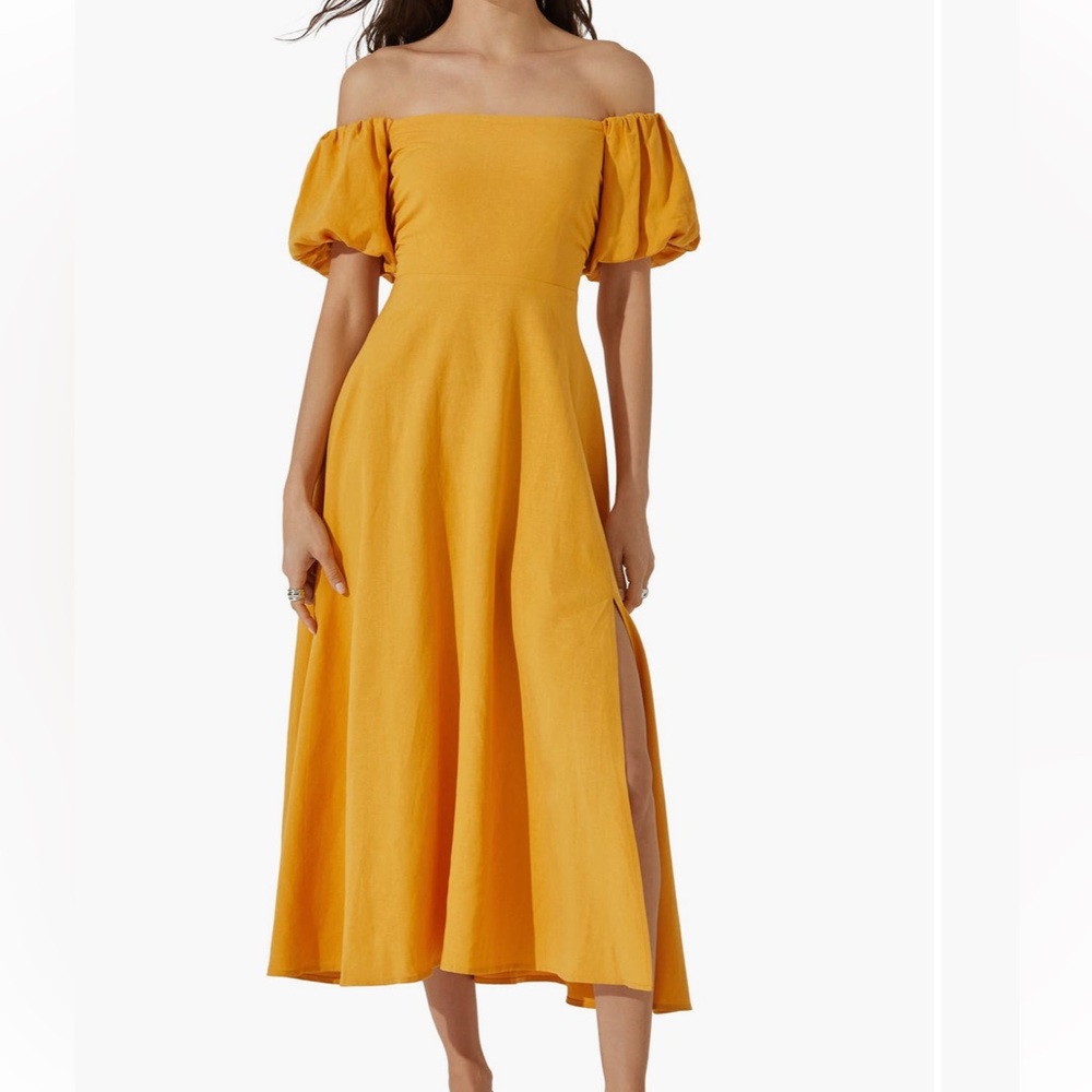 ASTR the Label Off the Shoulder A-Line Dress